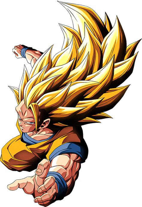 Super Saiyan 3 Goku Dokkan Battle Render 6 By Princeofdbzgames On