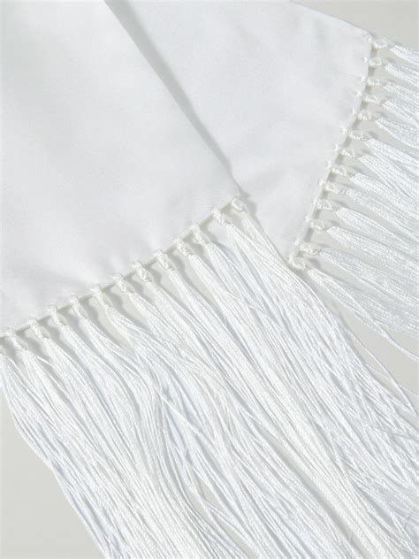 Lanvin Fringed Silk Twill Scarf Lanvin