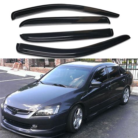 For 2003 2007 Honda Accord Sedan 4pcs Window Visor Vent Shade Sun Rain Guards Ebay