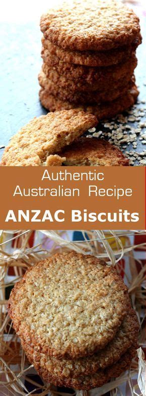 Authentic Recipe Of Australian Anzac Biscuits With Rolled Oats And