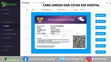 Cara Unduh Dan Cetak Kip Digital News Madrasah