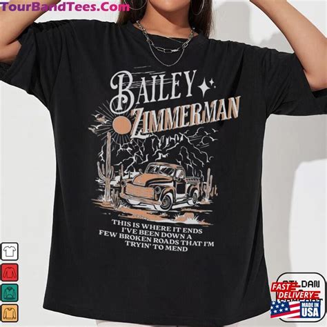 Bailey Zimmerman T-Shirt Merch Country Music Tshirt Nashville Unisex - TourBandTees