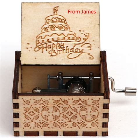 Custom Personalized Engraved Music Box Son Mom Fathers Day I Love You