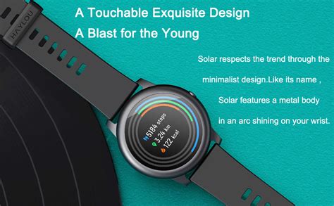 Youpin Haylou Solar Ls Smart Watch Sport Metal Round Case Heart Rate