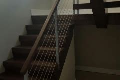 Open Risers Stairs With Wire Cable Railing Hl Stairs Custom