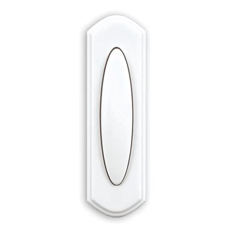 Hampton Bay Wireless Door Bell Push Button White The Home Depot Canada