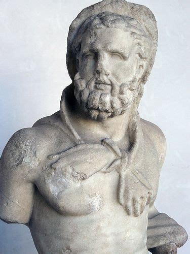 Statuette Of Herakles With Head Covered By Nemean Lion Skin Roman