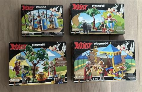 PLAYMOBIL SET 71160 70933 70934 71015 Astérix Obelix Et Idefix 4 boites