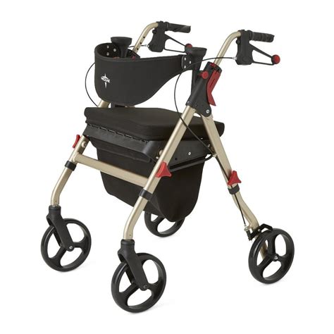 Medline Premium Empower Folding Mobility Rollator Walker W 8 Wheels