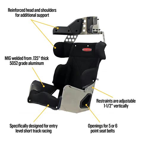 Kirkey 70 Series Full Containment Racing Seat Kit 20 Deg Layback