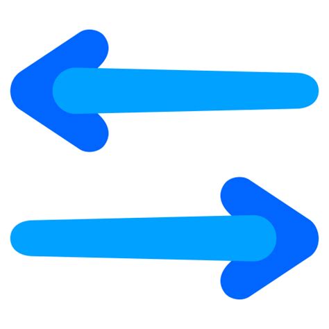 Left and right arrows Generic Blue icon