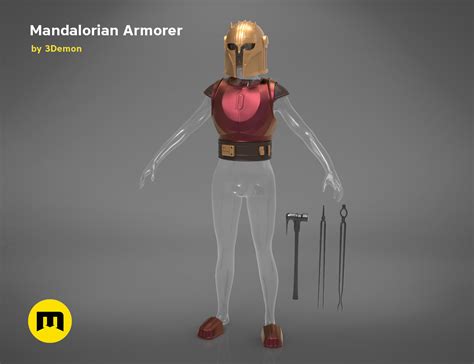 Mandalorian Armorer Cosplay Bundle 3demon 3d Print Models Download