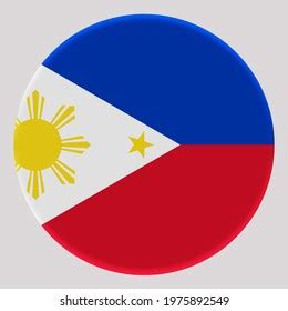 Philippines Flag Glossy Circle Badge Vector Stock Vector Royalty Free