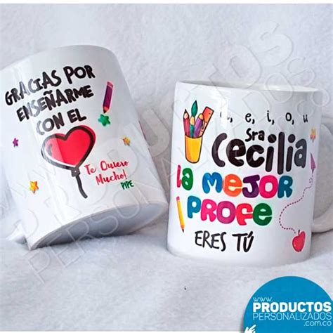 Mug día del Profesor Gracias profe por enseñarme con el corazón