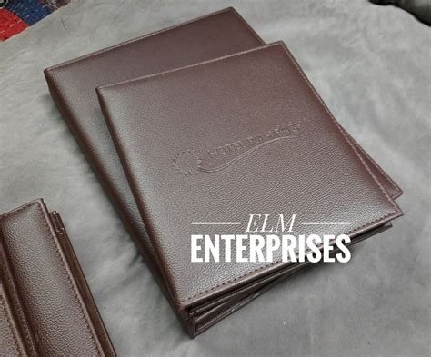 Leather Menu Folder For Hotels Resorts Size Customizable At Rs