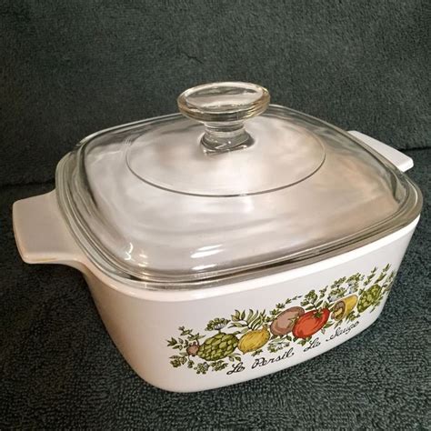 Vintage Spice Of Life Pyrex Corning Ware Qt Casserole Dish W Lid