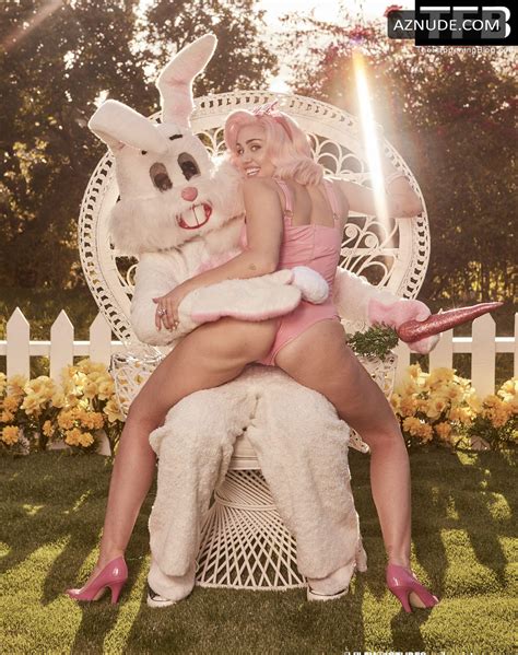Miley Cyrus Sexy Poses Showcasing Her Hot Figure In An Easter Photoshoot For Vogue Magazine AZNude