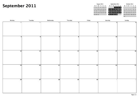 Month Diary Printable