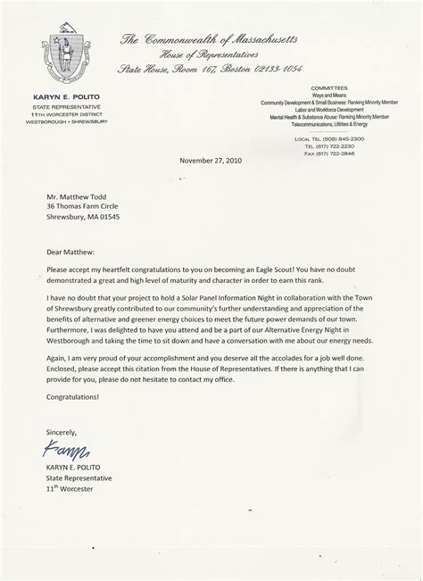 Letter Of Recommendation For Eagle Scout Template