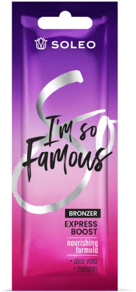 Soleo I M So Famous Bronzer Do Opalania 15ml Opinie I Ceny Na Ceneo Pl