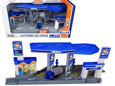 Buy Gulf Electronic Gas Station Diorama With Light And Sound And