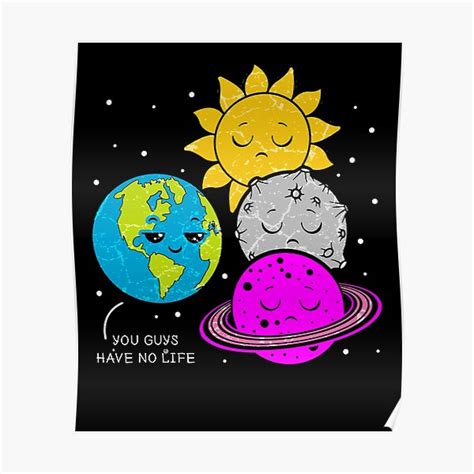 Funny Planets Poster By Mila Redbubble