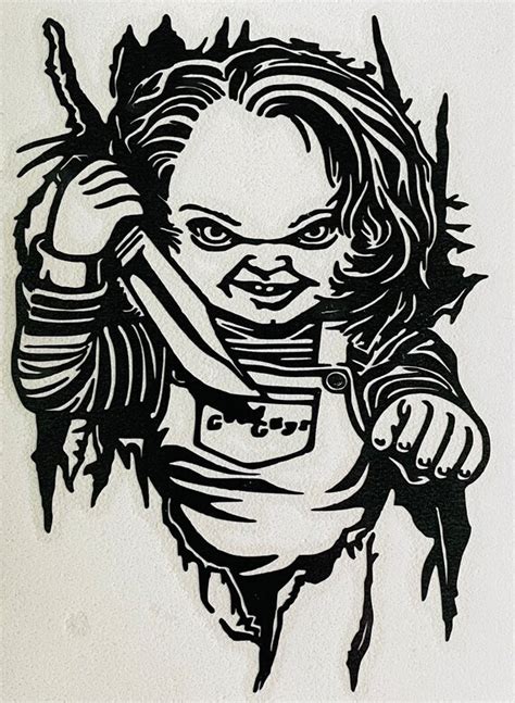 Horror Movie Chucky Decal Horror Movie Decals Horror Decal Etsy