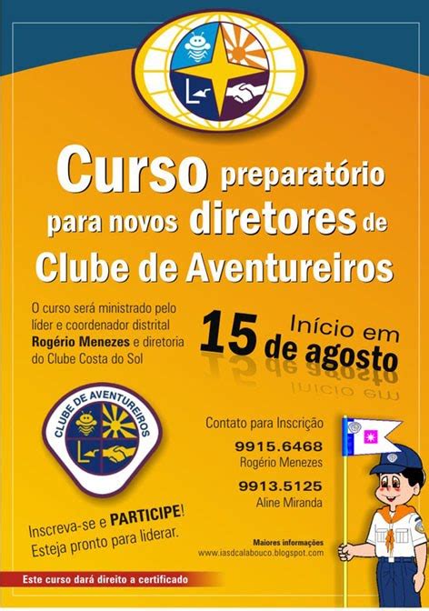 Aventureiros Curso Preparat Rio Para Novos Diretores De Clube De