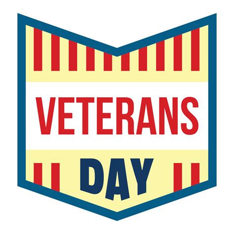 Veterans day logo, flat style 14430141 Vector Art at Vecteezy