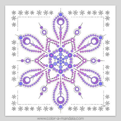 Snowflake Dot Mandala Coloring Page (M169) - Free Printable Coloring ...