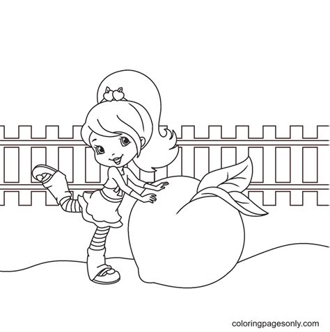 Plum Pudding Strawberry Shortcake Coloring Page Free Printable