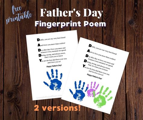 Fathers Day Handprint Poem Printable Printable Computer Tools