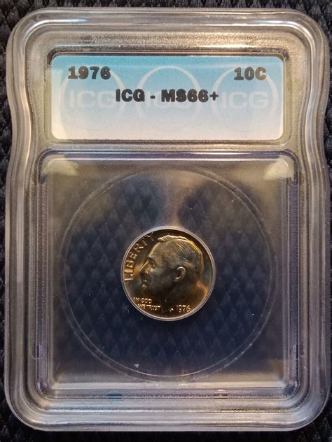 Roosevelt Dime Clad Ms Icg Certified Gem Brilliant