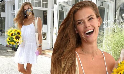 Nina Agdal Beams A Bright Smile As She Dons A Chic White Summer Dress