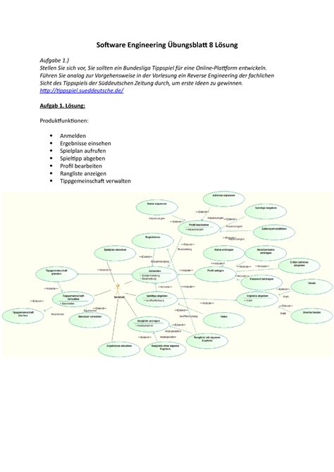 Se Uebungsblatt P Wi D Software Engineering Bungsblatt L Sung