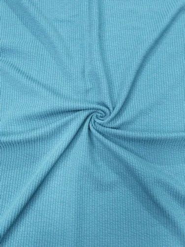 Blue Polycotton Knitted Fabric Plain Solids At Rs 385 Kg In Ludhiana