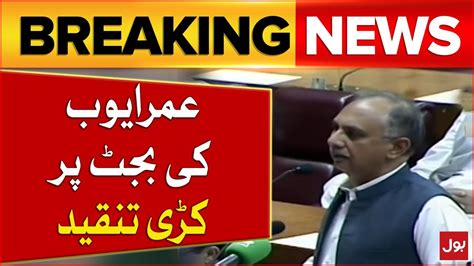 Umar Ayub Criticizes On Budget Shehbaz Govt In Trouble Budget