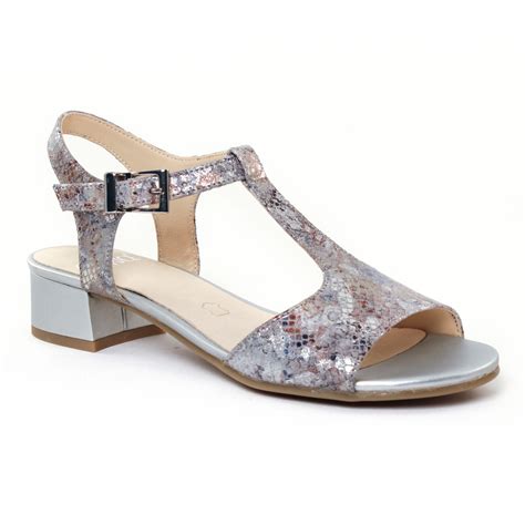 Caprice Grey Nu Pied Talon Gris Argent Printemps T Chez Trois