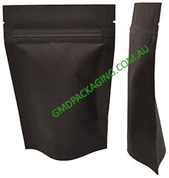 Gmd Packaging Pty Ltd G With Zip Black Kraft