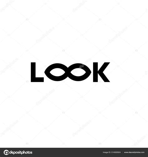 Look Letter Logo Concept Look Words Letter Eye Icon Vector Stock Vector ...