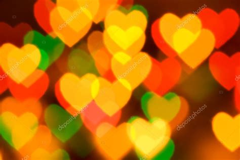 Abstract Blurred Background Natural Heart Shaped Bokeh — Stock Photo