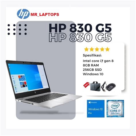 Jual SPEK TINGGIII MURAH Laptop HP Elitebook 830 G5 I7 Gen 8 Ram