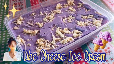 Homemade Ube Cheese Ice Cream Quick And Easy Recipe 3 Ingredients Only Youtube