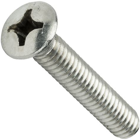 516 18 X 2 12 Phillips Oval Head Machine Screws Stainless Steel 18 8 Qty 10 Fastenere