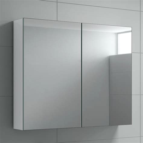 Buy Harper Bathroom Mirror Cabinet Wall Storage Cupboard Gloss White