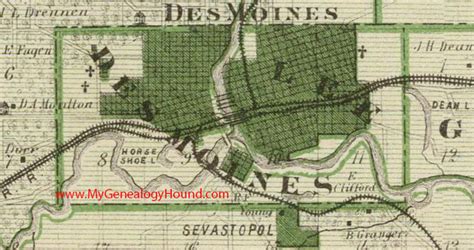 Lee Township Polk County Iowa 1875 Map