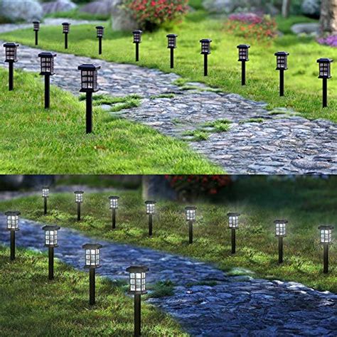 Maggift Pack Solar Pathway Lights Outdoor Led Solar Powered Garden