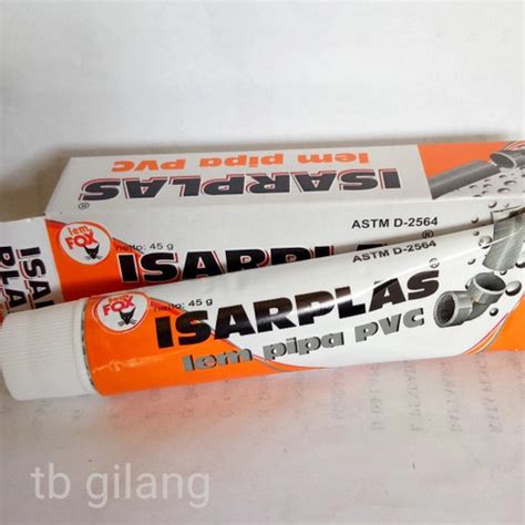 Jual Lem Pipa Pvc Pralon Air Isarplas Tube 45g Bening Fox Aica Indira