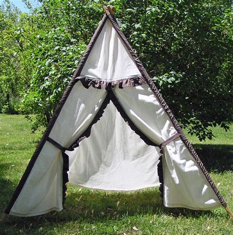 Chldrens Ruffled Indian Teepee Tent By Mamasfunforkids On Etsy 9900