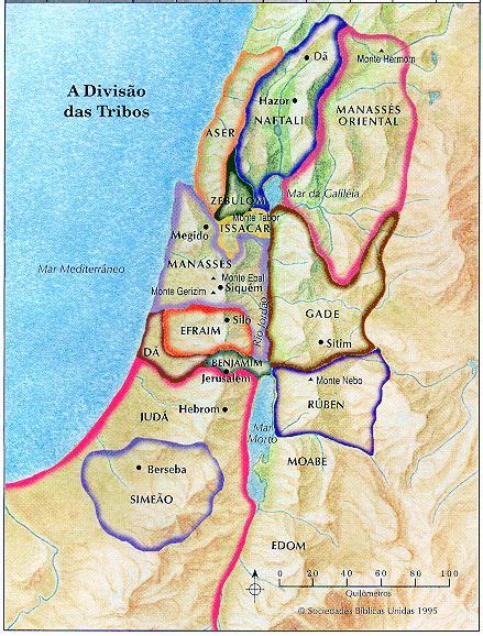 Semeando A BÍblia Mapa 23 As 12 Tribos De Israel 1